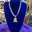 Moissanite Jesus Piece & Cuban Chain